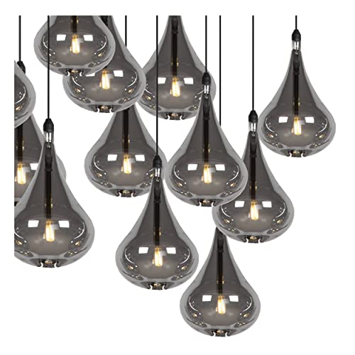 LUCIDE TEARS - Lámpara colgante - LED Regul. - G4-16x1,5W 3000K - Negro