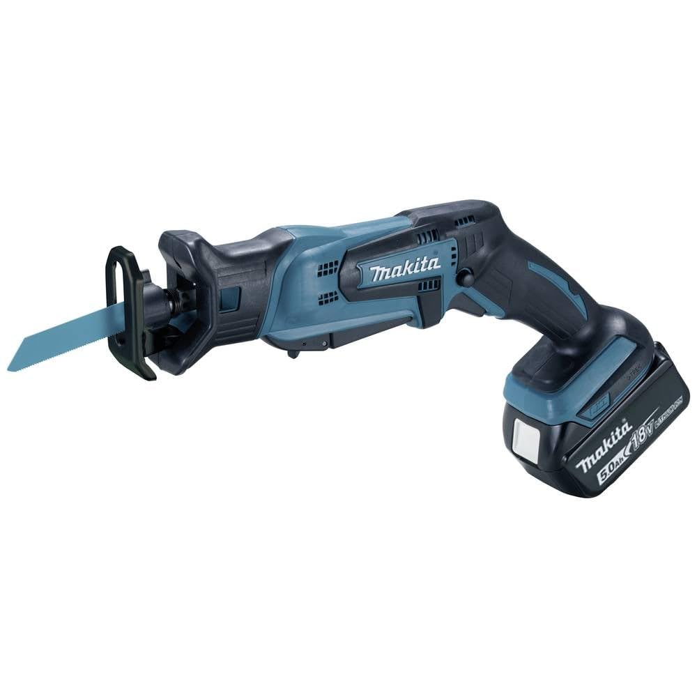 Makita DJR183RT1J - Sierra de sable (3000 spm, 1,3 cm, 5 cm, 1,5 m/s², 76 dB, Negro, Azul)