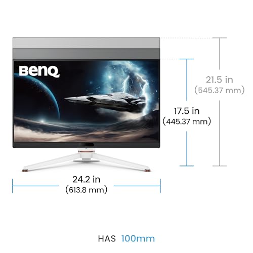 BenQ MOBIUZ EX271U Monitor Gaming 4K de 27” con eARC, 165Hz, 1ms, DP 1.4, HDMI 2.1, USB-C 65W, 95% P3, DisplayHDR 400, Freesync Premium, KVM, Motor Pixsoul y Mando a Distancia