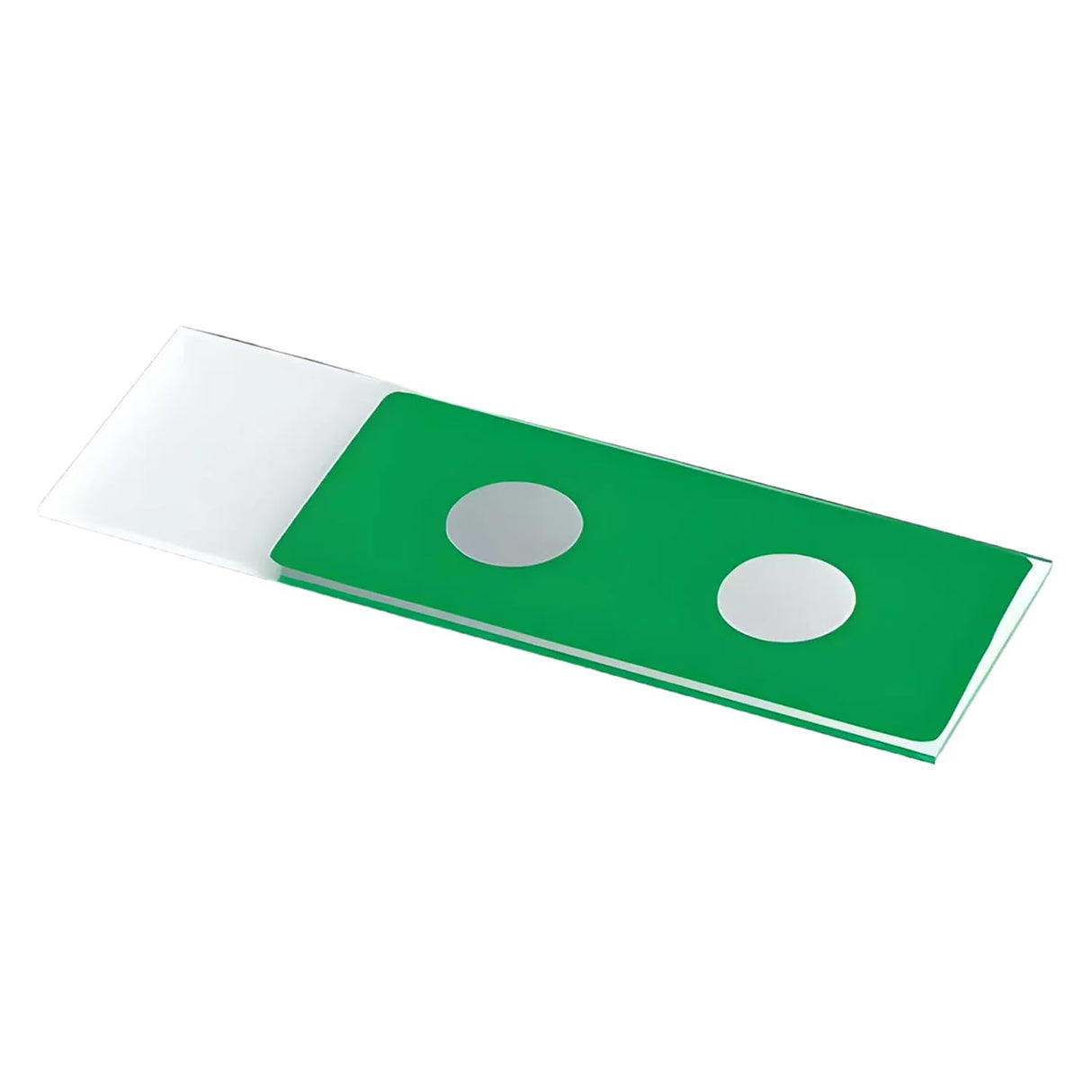 Marienfeld 200 portaobjetos para microscopios de vidrio de cal sodada, con campos de reacción y bordes pulidos de 90°, color blanco, 2 campos, diámetro del campo de reacción de 11 mm, longitud 76 mm,