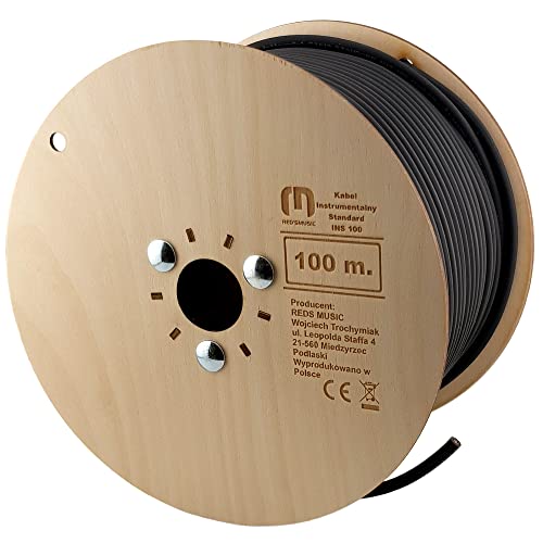 Reds Music Cable de instrumento INS100 estándar (1 x 0,23 mm²) OFC coaxial PVC, (100 m)