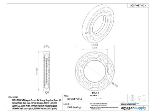 Cojinete de cuatro puntos QJ234-N2-MPA.