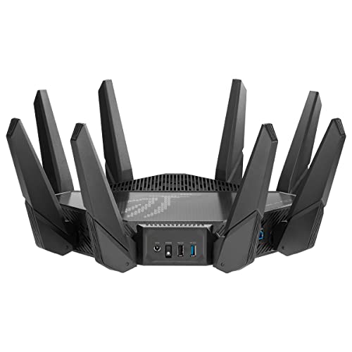 ASUS ROG Rapture GT-AX11000 Pro - Router Gaming WiFi 6 extensible de triple banda, puertos 10G y 2.5G, ASUS RangeBoost Plus, triple nivel de aceleración de juegos, seguridad de red, AiMesh