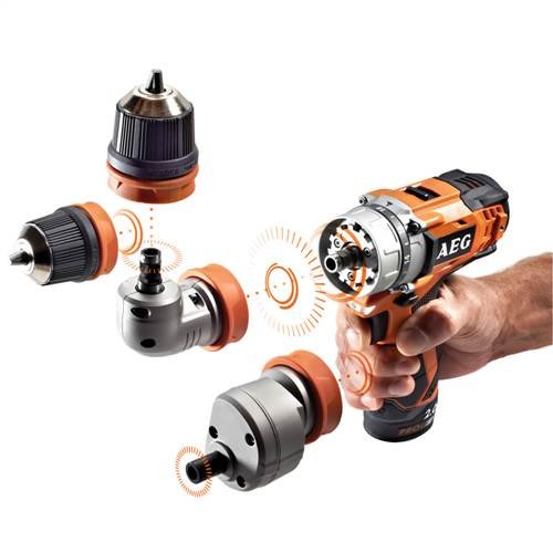 AEG BBS12C2 LI-202B - Taladro atorn batería c/cabezal intercambiable 12V-2,0Ah