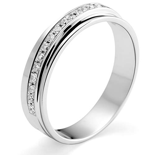 Orphelia Mujer 18 k (750) oro blanco redondo blanco diamante