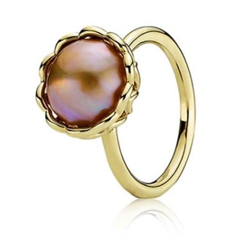 Pandora - Anillo de oro amarillo de 14 quilates, talla 14 (17,2 mm)
