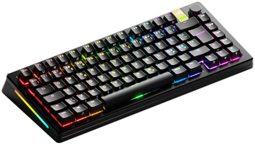 GLORIOUS Gaming GMMK 3 Pro HE: Teclado Gaming inalámbrico, Hall Effect, Carcasa de Aluminio, tasa de sondeo 8K, switches con Hot Swap MX y HE, acción Ajustable, TKL 75%, QWERTY nórdico - Negro