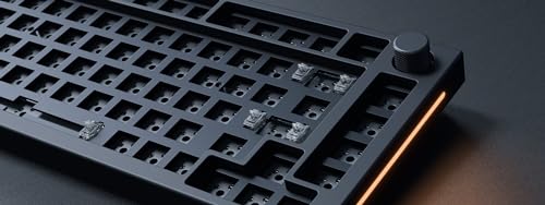 Glorious Gaming GMMK PRO 75% Barebones (solo carcasa) - Teclado gaming mecánico modular, TKL, carcasa de 1,5 kg, RGB, personalizable, switches de 5 pines, distribuciones internacional / ISO - Negro