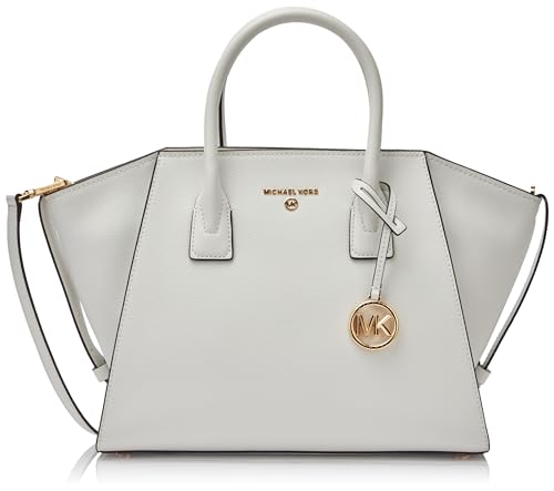 Michael Kors Avril LG Tz Satchel, Bolso Women's, Optic White, One Size