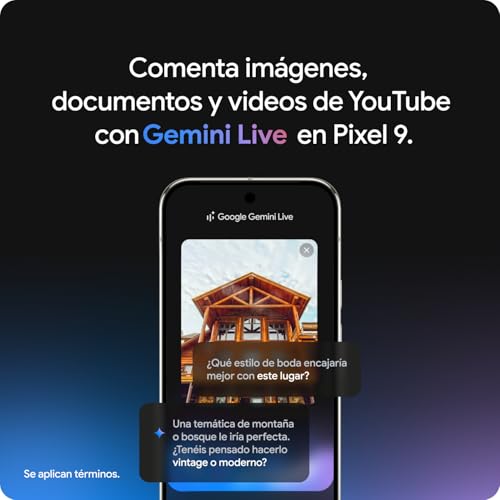 Google Pixel 9 Pro - Smartphone Android Desbloqueado con Gemini, Sistema de cámara Trasera Triple, batería con una autonomía de 24 Horas y Pantalla Super Actua de 6,3" - Obsidiana, 256GB