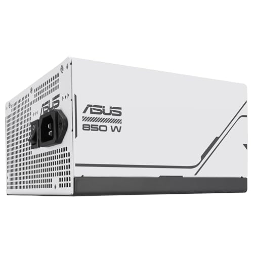 ASUS Prime 850W Gold (850 vatios, Compatible con ATX 3.1, Fuente de alimentación Totalmente Modular, 80+ Gold, rodamientos de Bolas Dobles, Dos Opciones de Color en uno, 8 años de Cobertura)