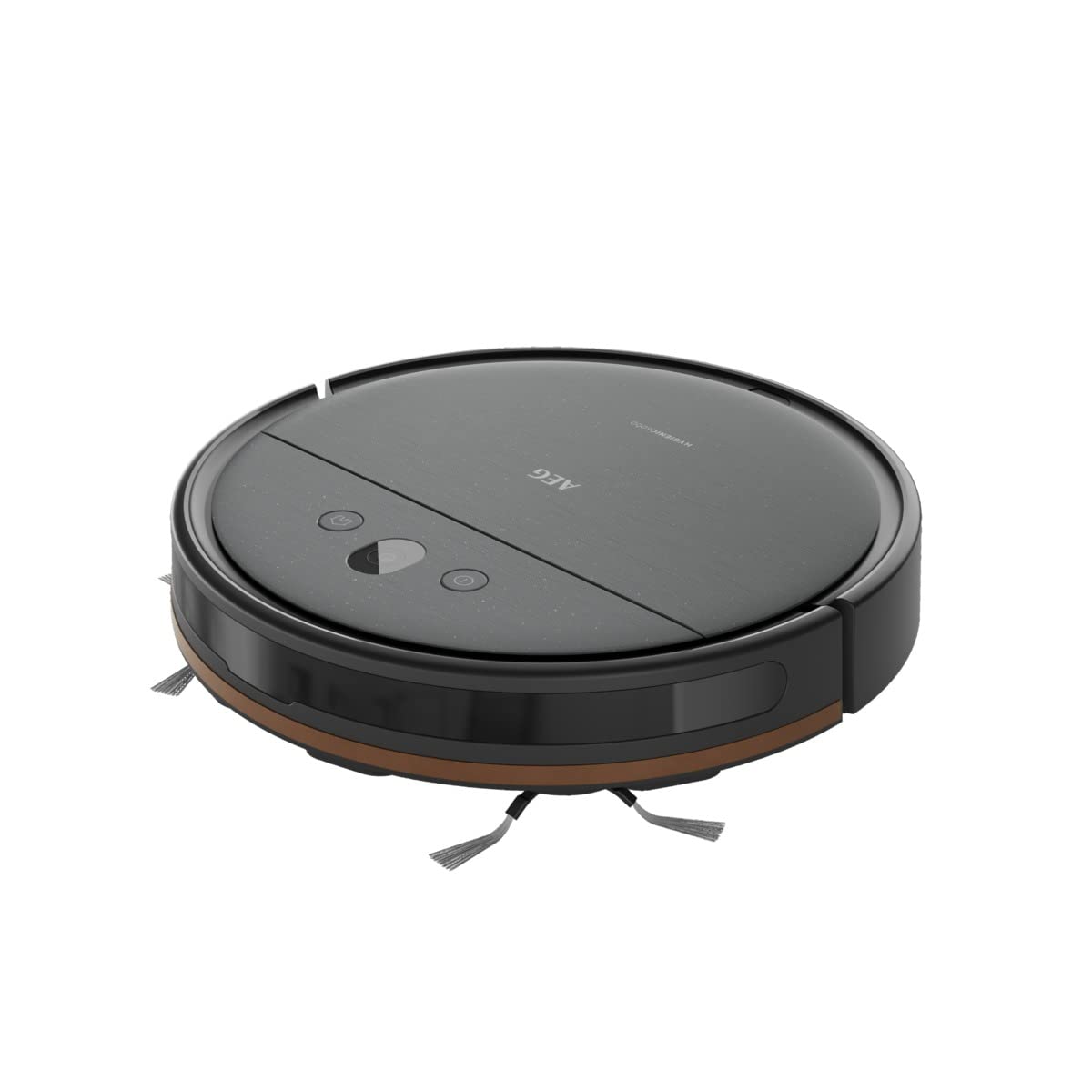 AEG AR61UW1DG - Robot Aspirador, Giroscopio + Cámara, Función Mopa, 14,4V, Autonomía 120 min, Deposito Agua 0,25L, Potencia 2600 Pa, App iOS/Android, Cepillo Motorizado, Base de Carga, Color Gris