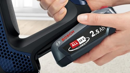 Bosch Unlimited Serie 6 BBS611PCK - Aspirador escoba sin cable, hasta 30 minutos de duración, 18 V, incluye 1 Batería Extraíble (Power for ALL), color azul