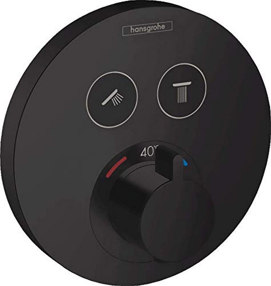 Hansgrohe 15743670 Termostato, Matte Black, 2 Funktionen