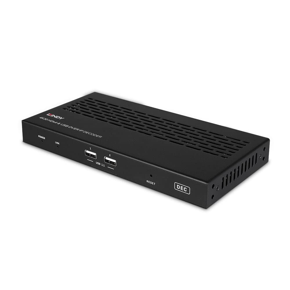 Lindy 38397 4K30 HDMI y USB sobre IP Extensor - Decodificador