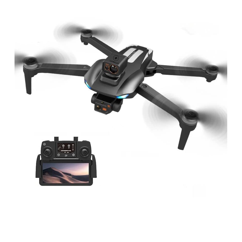 LUXWALLET Aerofly X Dodge - 30km /h - GPS Drone + OAS (Sensor para Evitar obstáculos) - 1200 Meter - Cámara de 1 Eje - Estabilizador EIS