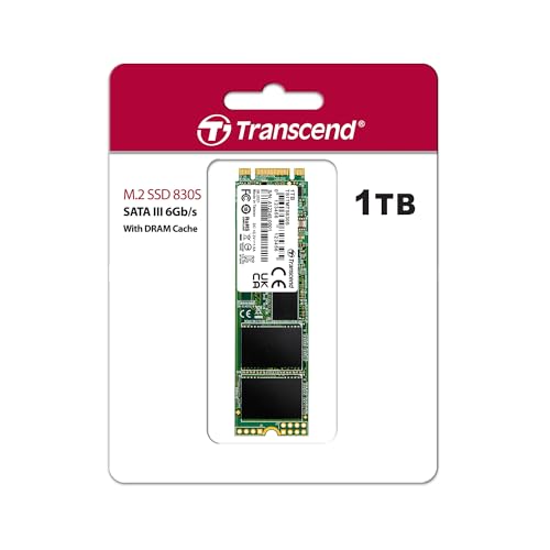 Transcend MTS830S – Disco Solido Interno de 1TB M.2 2280 SATA III 6 GB/s (Lectura hasta 560 MB/s)
