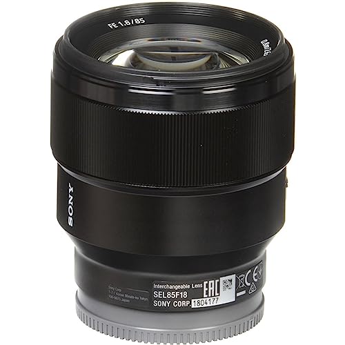 Sony SEL85F18 85mm F/1.8-22 Lente de cámara Fija de teleobjetivo Medio, Color Negro