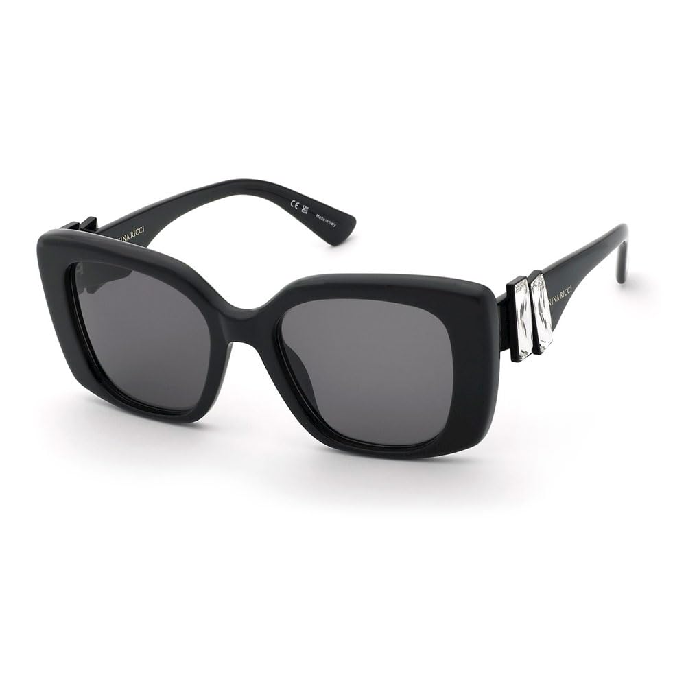 Nina Ricci, SUNGLASSES, SNR439S-53-700S, SHINY BLACK, Female