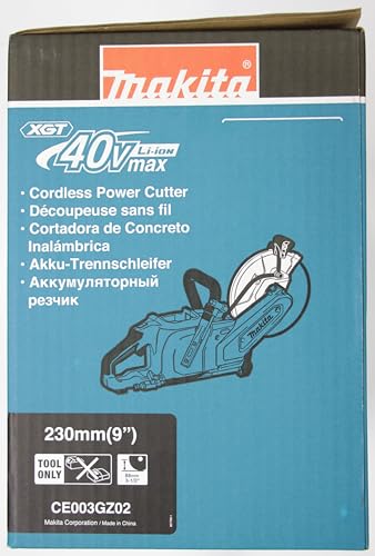 Makita CE003GZ02 40Vmax XGT - Cortador de disco inalámbrico sin escobillas de 230 mm