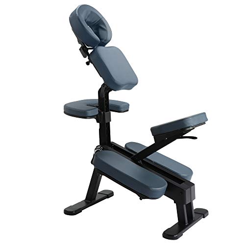 Master Massage Gymlane Portable Adjustable Folding Massage Chair Silla de Masaje portátil, Aluminio, Azul Real, Universal