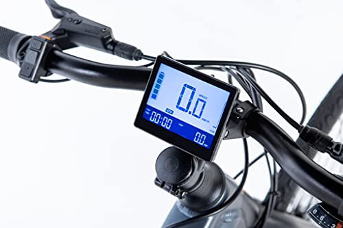 Moma Bikes E-ROAD28, Full Shimano Altus 8v, Frenos de Disco Hidráulicos, Batería Litio Samsung integrada y Extraible de 36V 10Ah