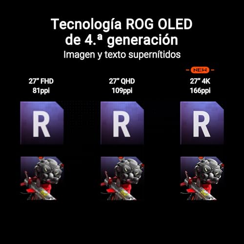 ASUS ROG Strix OLED XG27UCDMG Monitor Gaming QD-OLED 4K de 27 Pulgadas, 240 Hz, 0.03ms, Anti-Flicker 2.0, disipador, Care Pro, Neo Proximity Sensor, DisplayWidget Center, VRR, HDR