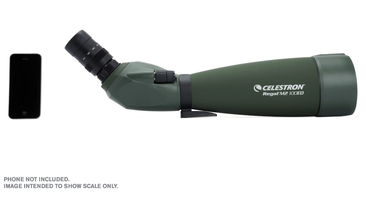 Celestron 52306 Regal M2 22-67x100mm Telescopio telescópico con Zoom en ángulo ED mm con óptica Multicapa, Prisma BaK-4, Cuerpo Ligero de aleación de magnesio y Funda de Transporte Acolchada, Verde