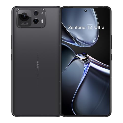 ASUS Zenfone 12 Ultra, Oficial UE, Negro ébano, 16GB de RAM, 512GB de Memoria, Snapdragon 8 Gen Elite, 6.78" AMOLED 144Hz, 50MP cámara con Gimbal