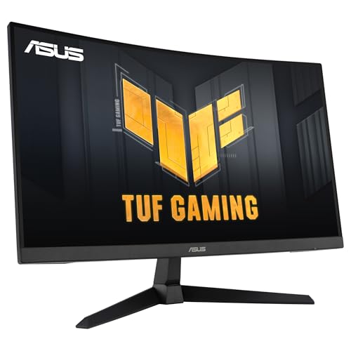ASUS TUF Gaming VG27VQM1B - Monitor Gaming de 27 Pulgadas Full HD, Curvo, 280 Hz, ELMB, 1 ms de Tiempo de Respuesta, FreeSync Premium, 90% DCI-P3, DisplayWidget Center