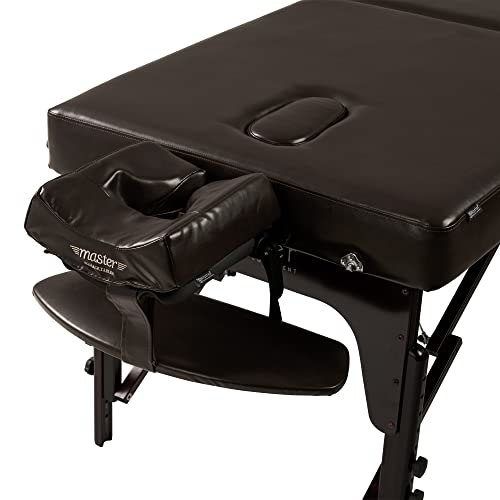 Master Massage Supreme - Camilla de Masaje portátil Plegable con Recorte Facial, cojín Musical, Altavoz, Bluetooth, Madera, 71 cm