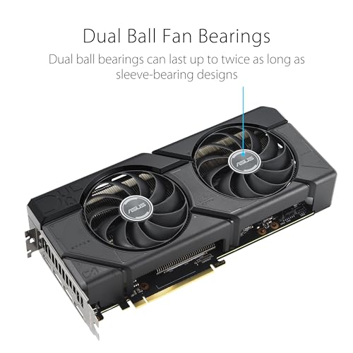 ASUS Dual Radeon RX 7800 XT OC Edition 16GB GDDR6 - Tarjeta gráfica (AMD RDNA 3, PCIe 4.0, 16GB de Memoria GDDR6, HDMI 2.1, DisplayPort 2.1)