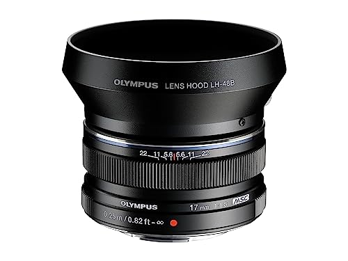 Olympus Objetivo M.Zuiko Digital 17 mm F1.8, Longitud Focal Fija rápida, Apto para Todas Las cámaras MFT (Modelos Olympus OM-D & Pen, Serie G de Panasonic), Negro