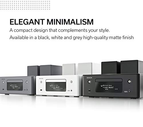 DENON Microcadena con conexión en Red, Color Negro