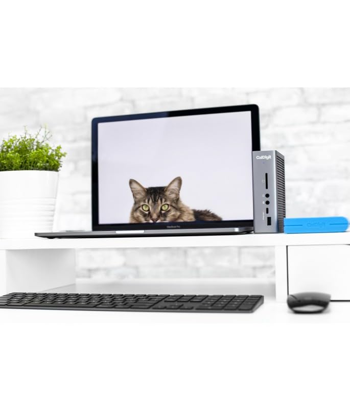 CalDigit TS3 Plus - Thunderbolt 3 Dock - 85W de Recarga, 7X Puertos USB 3.1, USB-C Gen 2, DisplayPort, Ranura para Tarjetas SD UHS-II, LAN, Salida Óptica, con Cable de 0.7m (Space Grey)