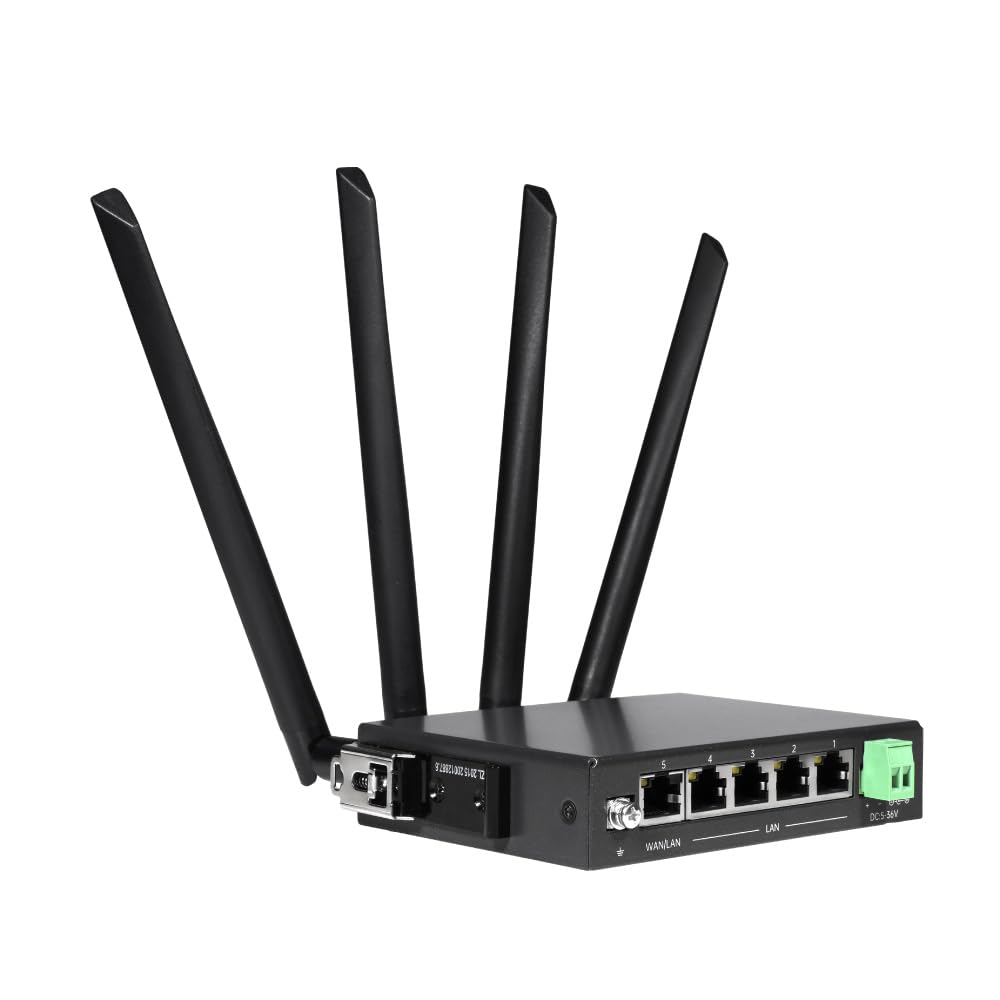 Edimax D4G-7459AC - Industrial 4G LTE AC1200 Wi-Fi 5 DIN Rail Router