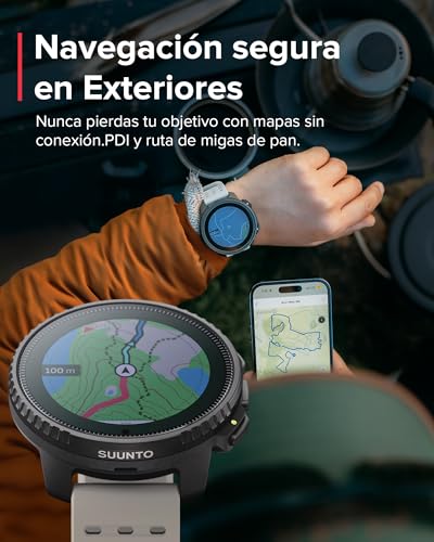 SUUNTO Vertical Reloj Deportivo - Smartwatch GPS, GPS de Doble Frecuencia, Mapas sin Conexión Gratuitos, Autonomía de hasta 50 Días, Carcasa Resistente Militarmente, Resistente al Agua hasta 100m