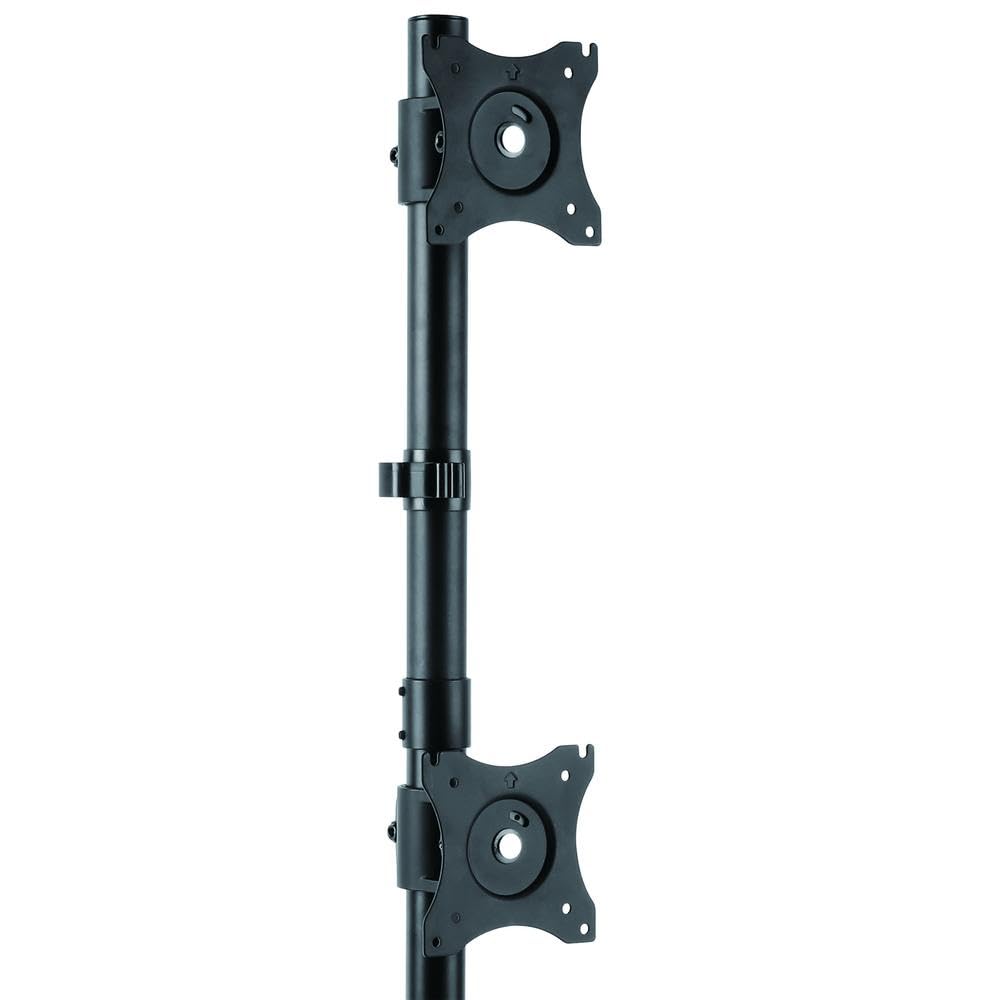 StarTech.com Soporte Vertical de Acero de Servicio Pesado para dos Monitores - Base Ajustable VESA para Pantallas de hasta 27 Pulgadas