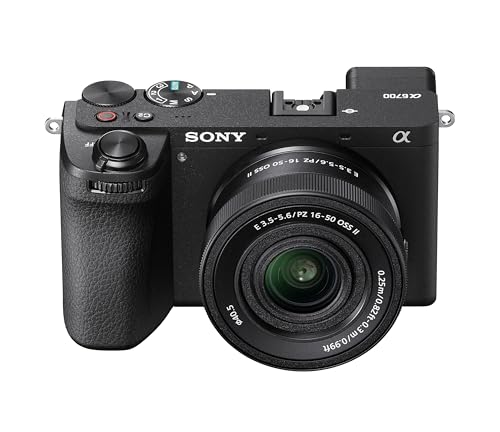Sony Alpha 6700 (APS-C) cámara con Objetivo de 16-50 mm: Enfoque automático AI, estabilización de 5 Ejes, vídeo 4K 120p, Pantalla táctil, Ideal para Vlogs y fotografía