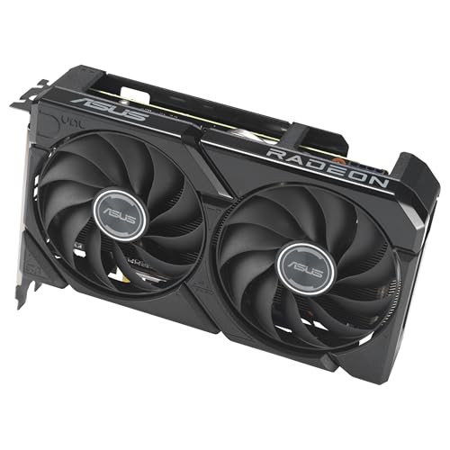 ASUS Dual Radeon RX 9060 XT 8 GB GDDR6, Tarjeta gráfica, PCIe 5.0, HDMI 2.1b, DisplayPort 2.1a, diseño de 2.5 Ranuras, diseño de Ventilador Axial-Tech, tecnología 0dB