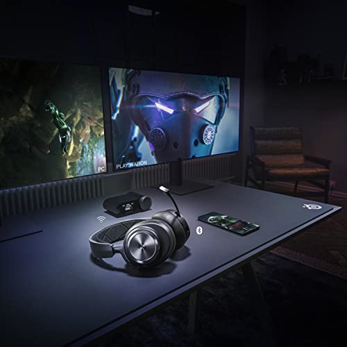 SteelSeries Arctis Nova Pro Wireless - Cascos Gaming Inalámbricos Multisistema - Controladores magnéticos de neodimio - Cancelación de Ruido - Infinity Power System - PC, PS5, PS4, Switch 2, Móvil