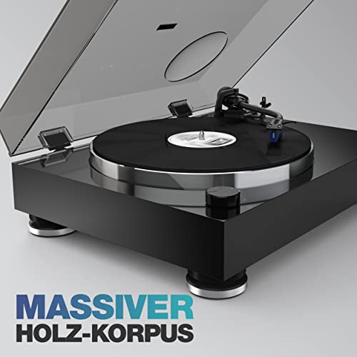 Reloop Turn X - Giradiscos HiFi Premium incl. cápsula Ortofon 2M Blue, accionamiento directo Super High Torque, control preciso de la rotación, 3 velocidades
