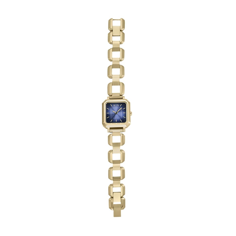 Armani Exchange Orologio da Donna, Quarzo Movimento a tre lancette e cassa da 27 mm con cinturino in Acciaio inossidabile