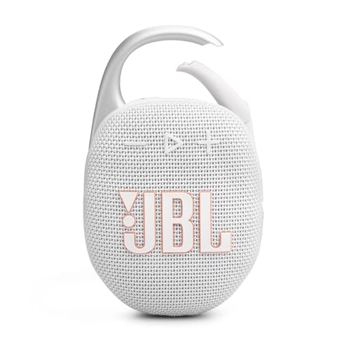 JBL Clip 5, Altavoz inalámbrico portátil con Bluetooth, resistente al agua y al polvo IP67, hasta 12h de reproducción y más con Playtime Boost activado, gris