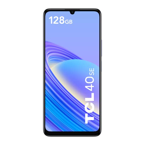 TCL 40 SE 128GB - Smartphone de 6.75" (Pantalla 90Hz, 4GB-128GB, Ampliable MicroSD, Dual SIM, Cámara 50MP, Batería 5010mAh, Doble Altavoz estéreo, Android 13.) Twilight Purple