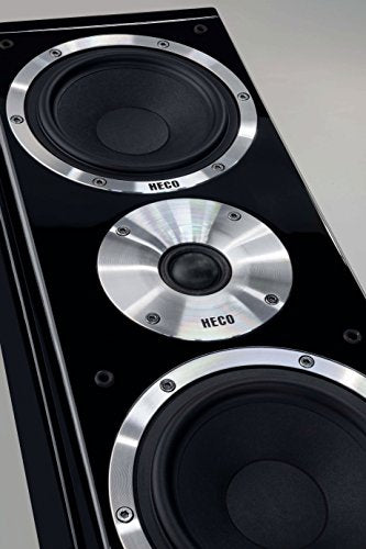 Heco GT 602 - Altavoz de suelo (27 Hz - 42 kHz, 180 W - 320 W, 91 dB), color negro
