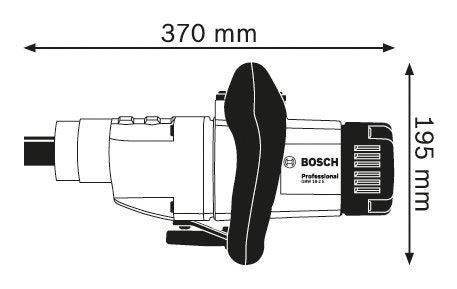Bosch Professional GRW 18-2 E - Mezclador hormigón y pintura (1800 W, 2 velocidades, 450/1050 rpm, control de velocidad, en caja)