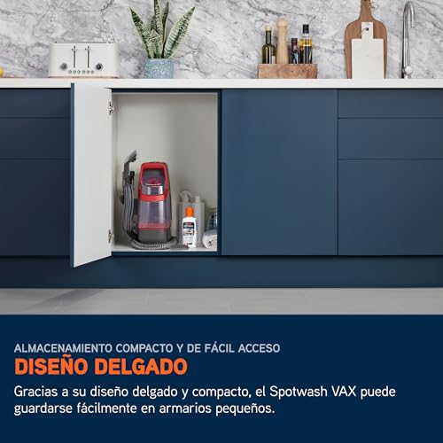 Limpiador de tapicerias quitamanchas Vax SpotWash y para alfombras y tapicerías con succión potente, secado rápido limpieza profunda diaria para escaleras, sofás, coches y suelos duros