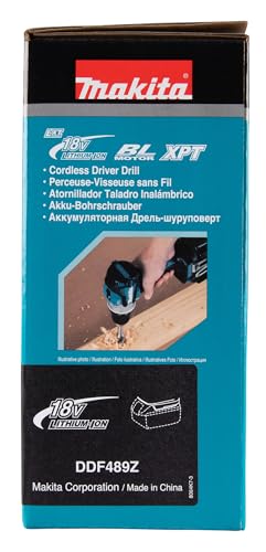 Makita DDF489Z 18V Li-ion LXT - Taladro sin escobillas de 13 mm, baterías y cargador no incluidos