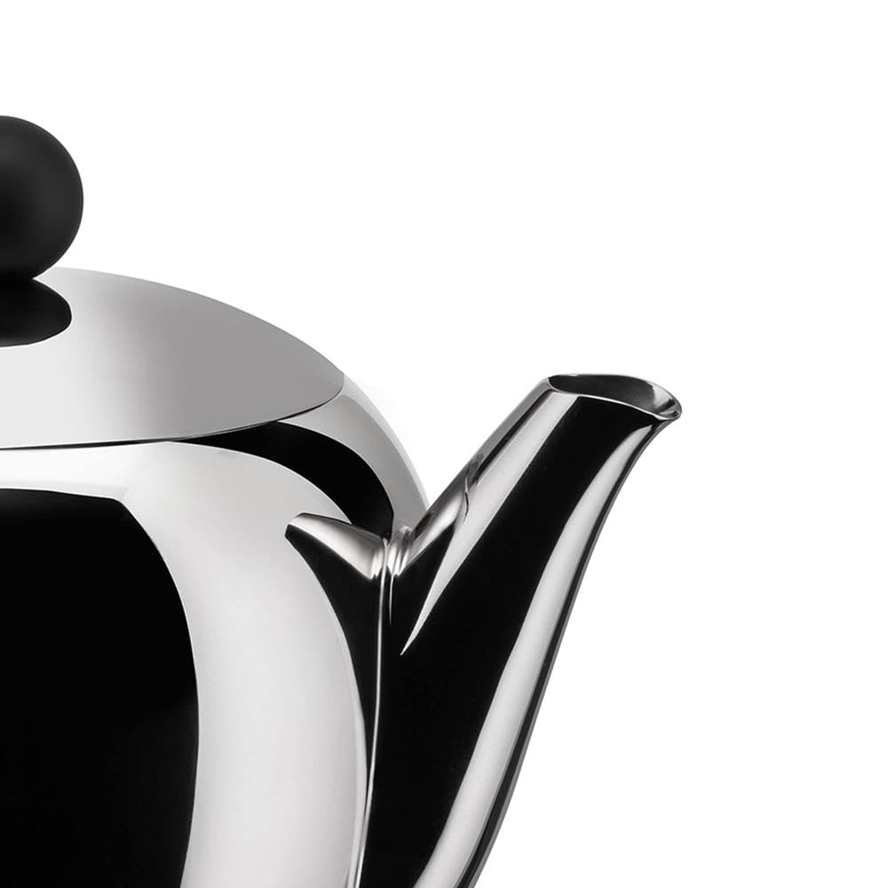 Alessi Tetera Bombe, Acero Inoxidable, Plateado